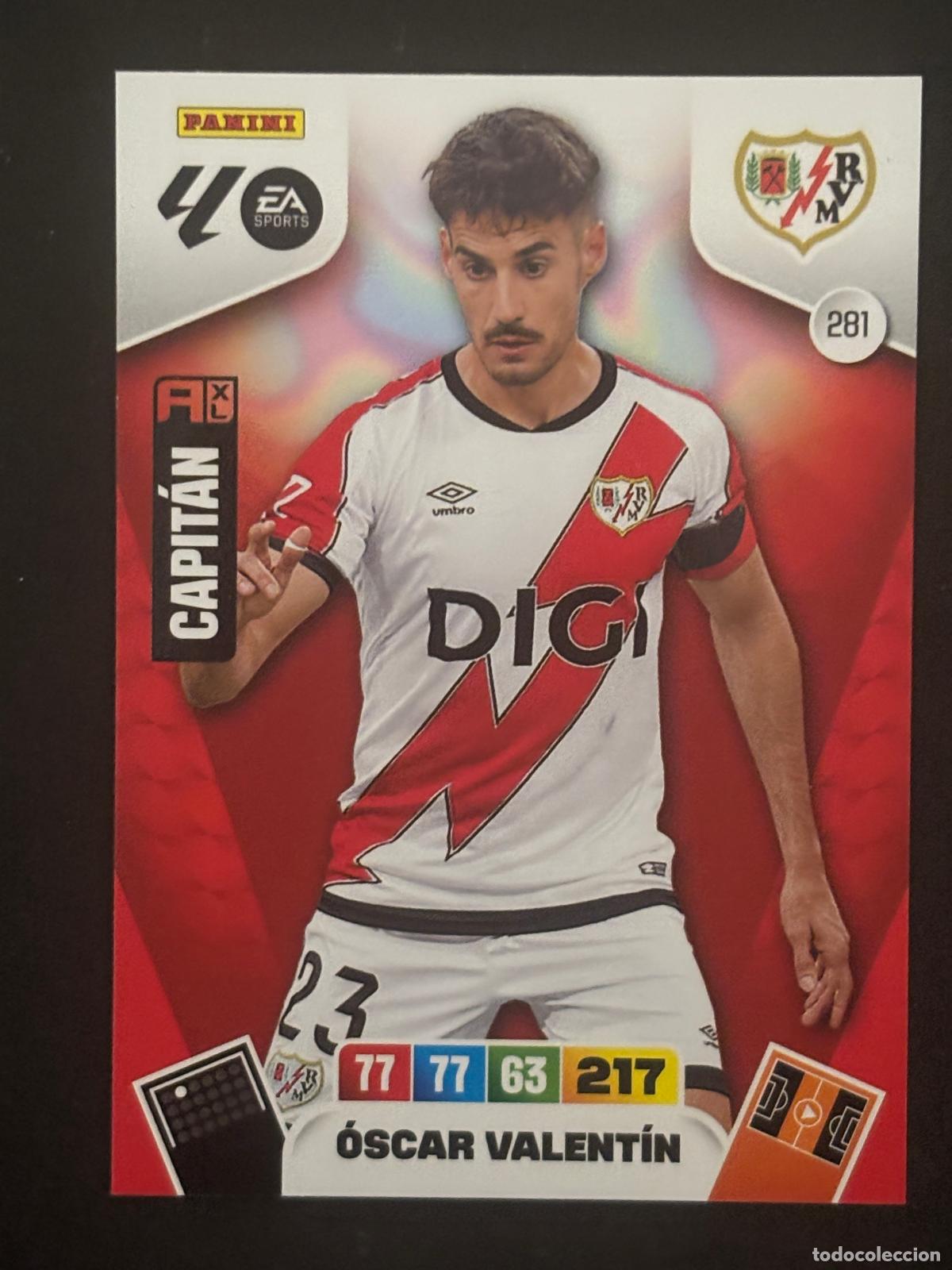 Fu&szlig;ball-Sticker: 281 &Oacute;SCAR VALENT&Iacute;N RAYO ADRENALYN XL LALIGA EA SPORTS 25-26 2025-2026 PANINI