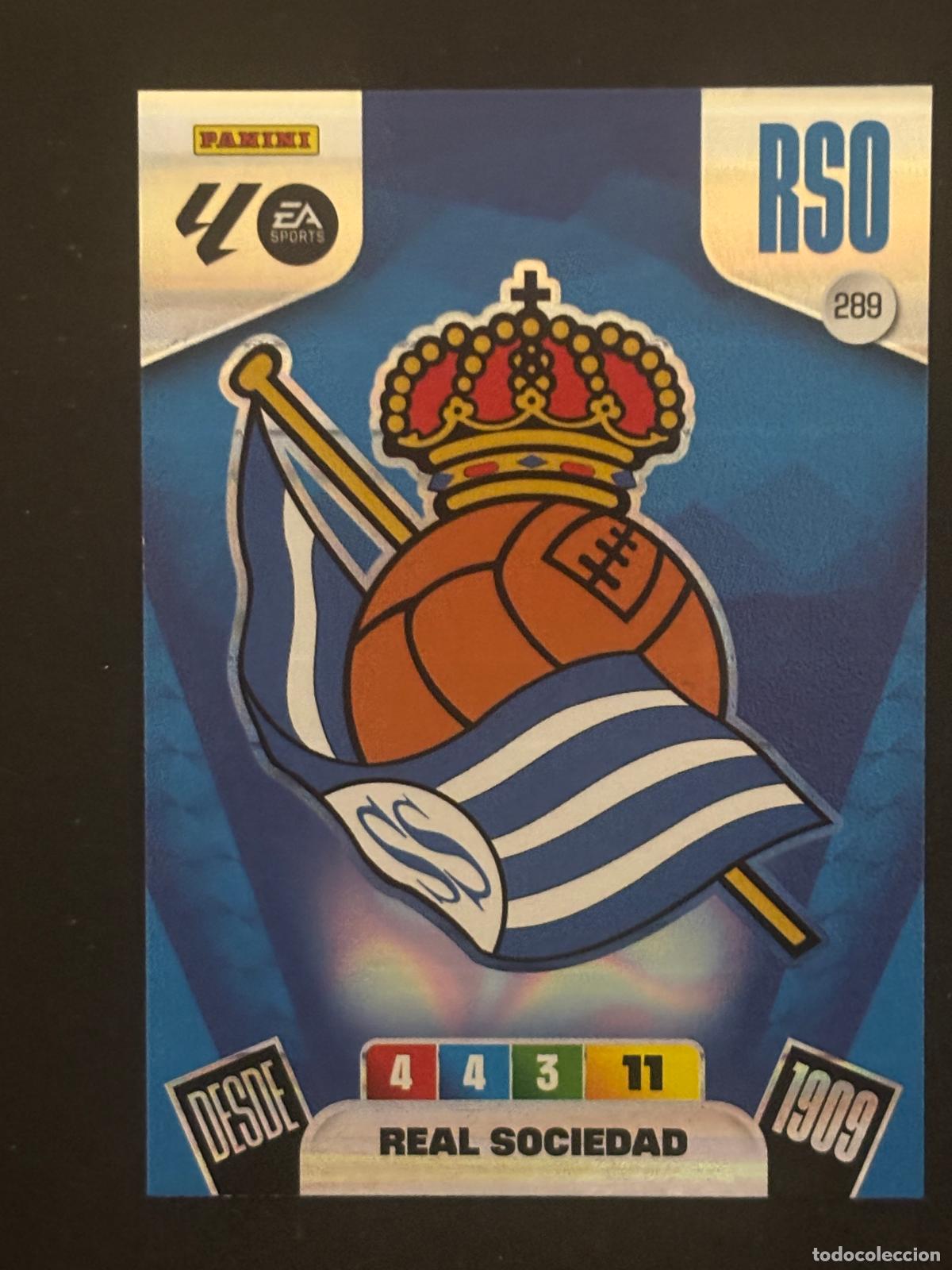 Fu&szlig;ball-Sticker: 289 ESCUDO REAL SOCIEDAD ADRENALYN XL LALIGA EA SPORTS 25-26 2025-2026 PANINI
