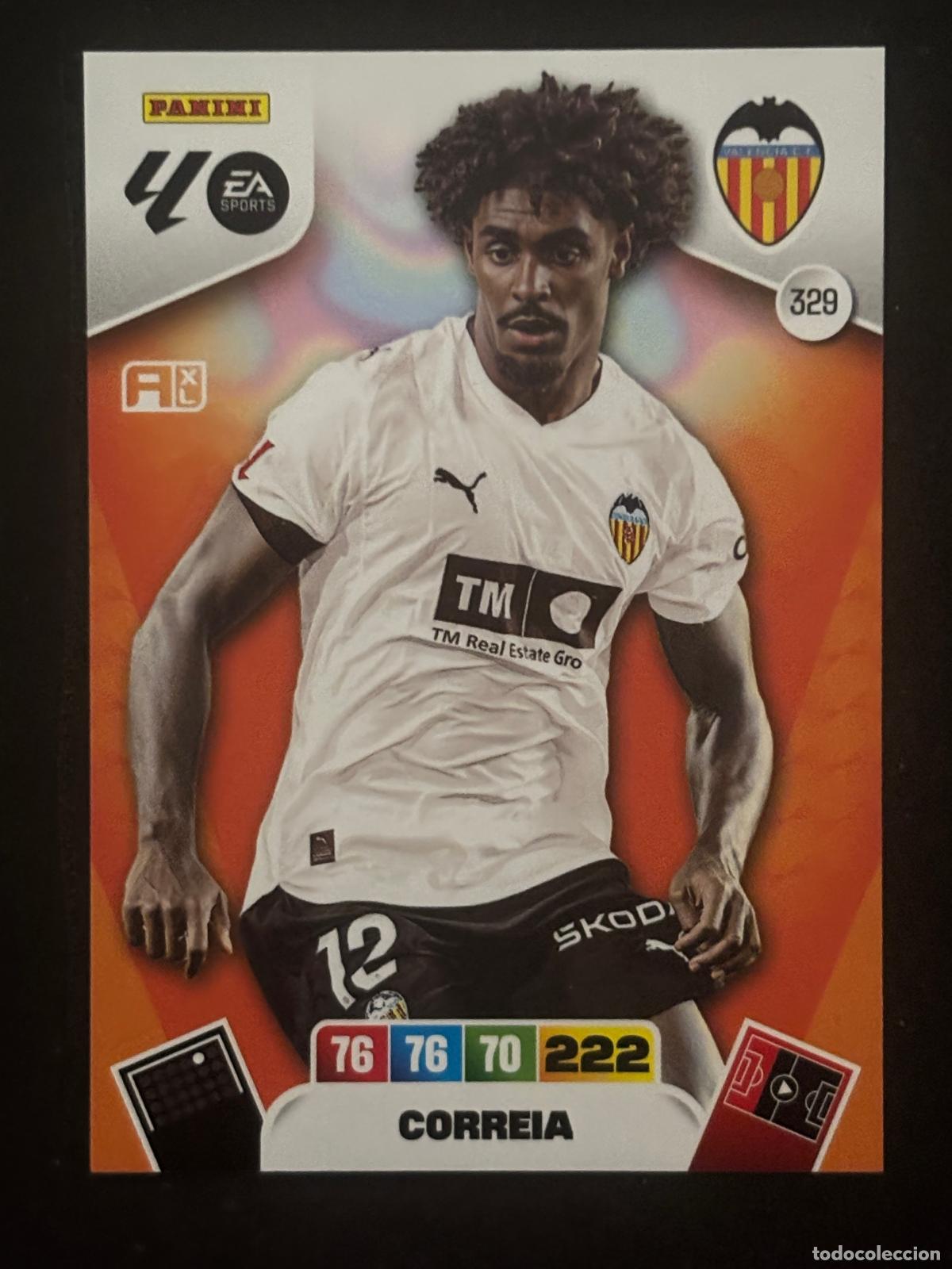 Fu&szlig;ball-Sticker: 329 CORREIA VALENCIA ADRENALYN XL LALIGA EA SPORTS 25-26 2025-2026 PANINI
