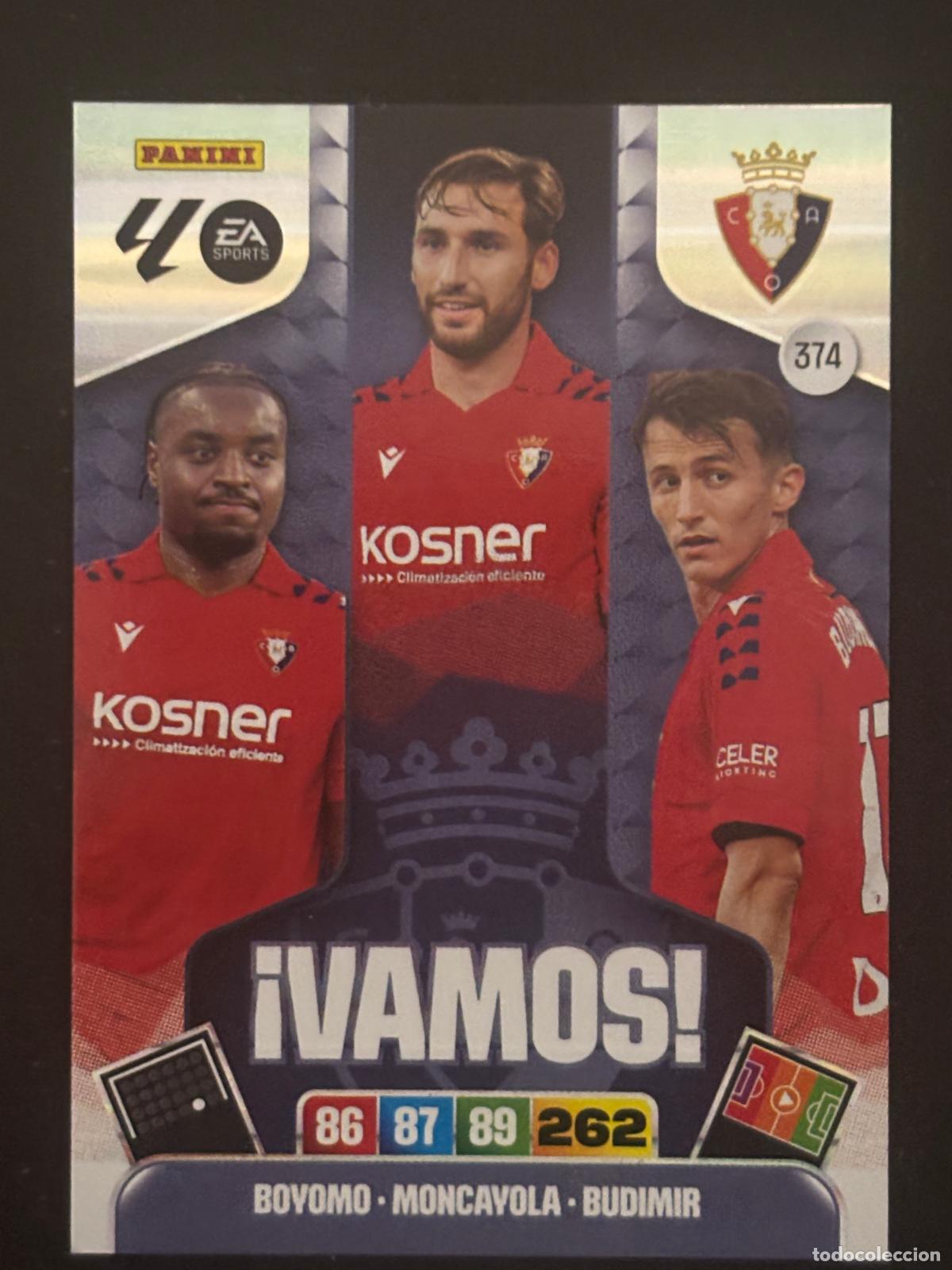 Cromos de Futebol: 374 VAMOS OSASUNA &iexcl;VAMOS! ADRENALYN XL LALIGA EA SPORTS 25-26 2025-2026 PANINI