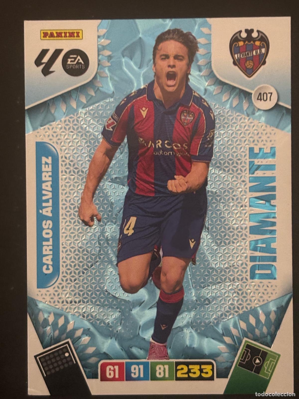 Cromos de f&uacute;tbol: 407 CARLOS &Aacute;LVAREZ LEVANTE DIAMANTES ADRENALYN XL LALIGA EA SPORTS 25-26 2025-2026 PANINI