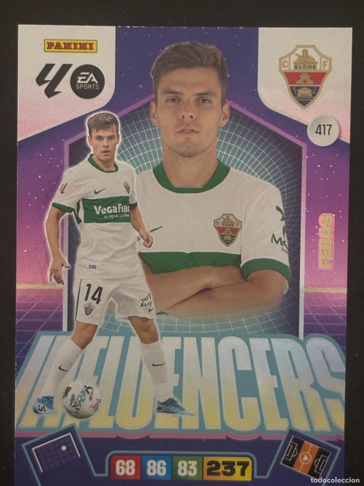 Cromos de f&uacute;tbol: 417 FEBAS ELCHE INFLUENCERS ADRENALYN XL LALIGA EA SPORTS 25-26 2025-2026 PANINI