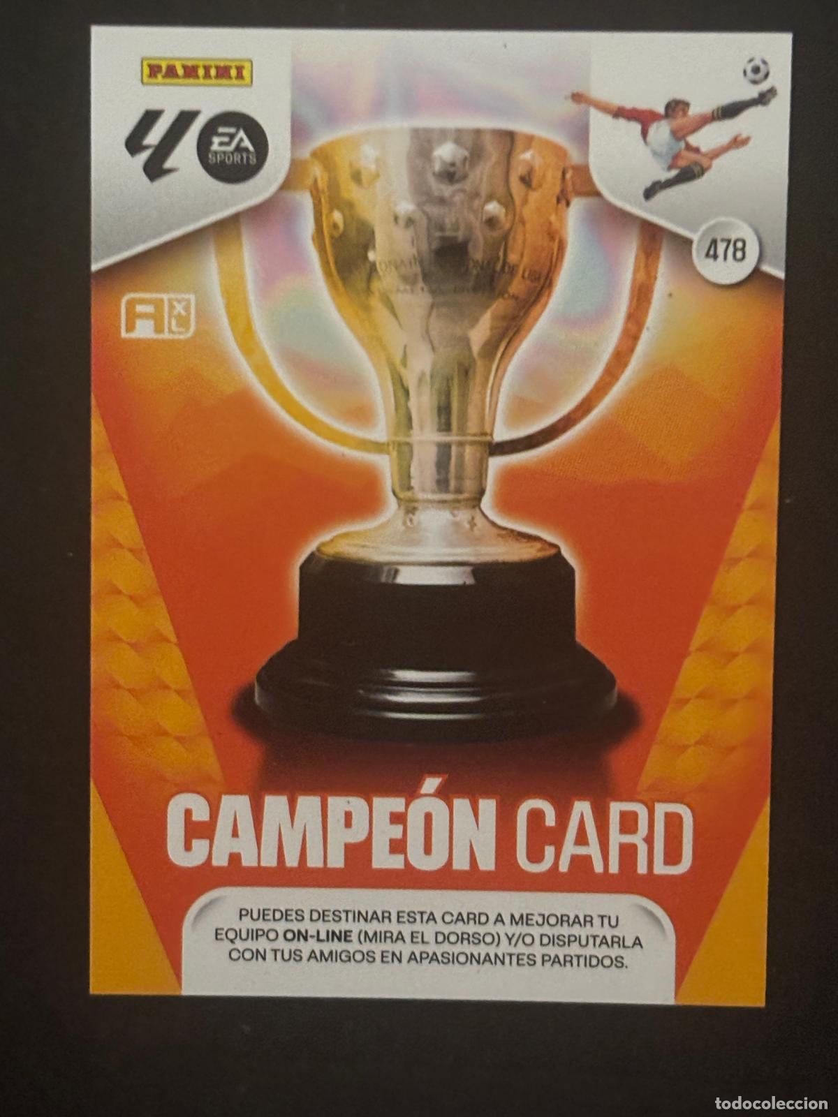 Cromos de f&uacute;tbol: 478 CAMPE&Oacute;N CARD CAMPE&Oacute;N CARD ADRENALYN XL LALIGA EA SPORTS 25-26 2025-2026 PANINI