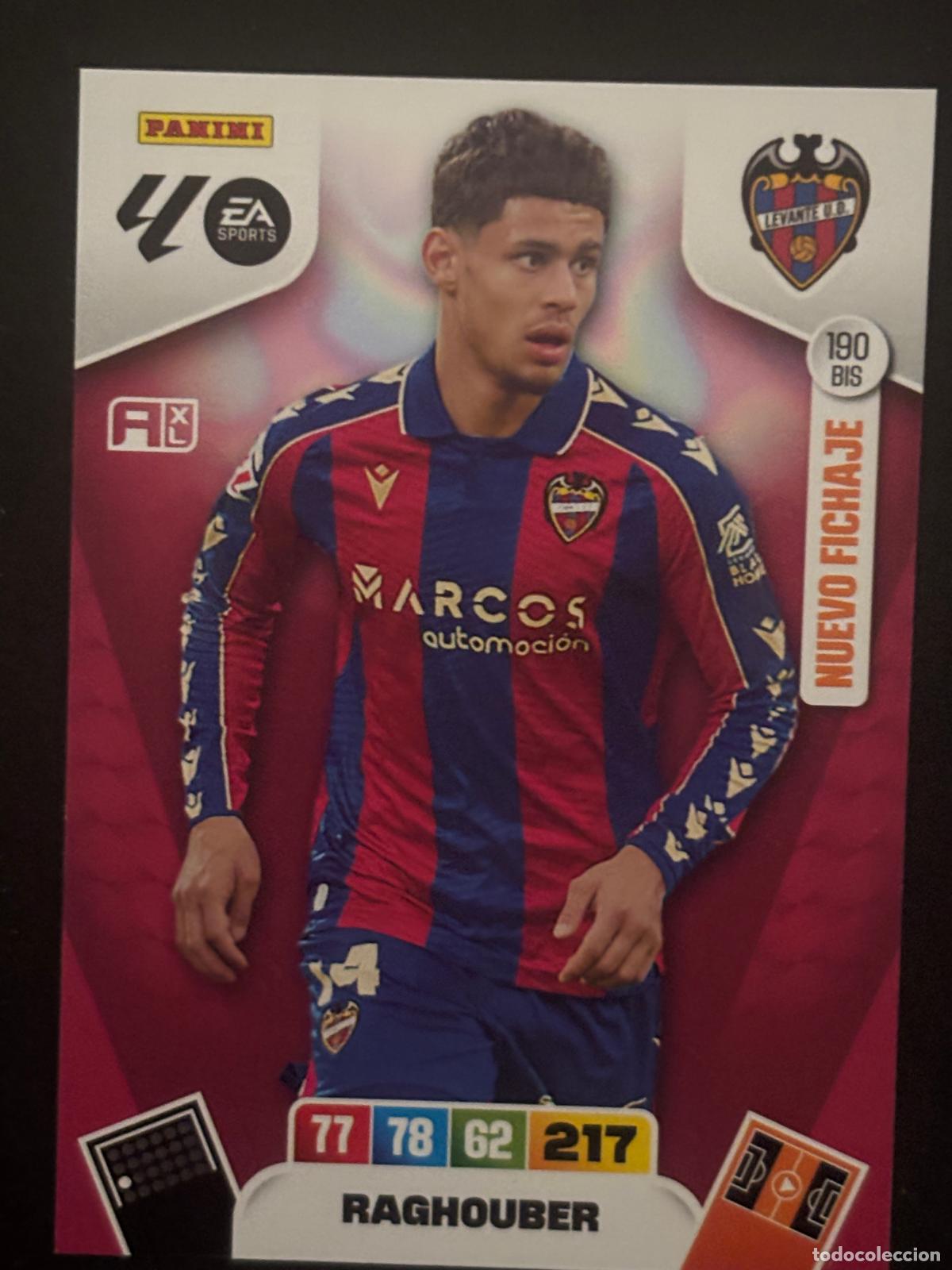 Cromos de f&uacute;tbol: 190BIS RAGHOUBER LEVANTE ADRENALYN PLUS 2&ordf; EDICI&Oacute;N ADRENALYN XL LALIGA 25-26 2025-2026
