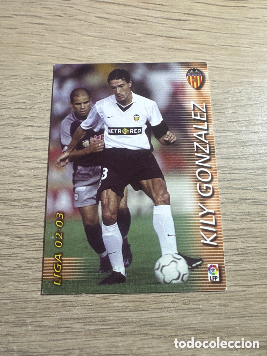 Cromos de f&uacute;tbol: KILY GONZALEZ n&ordm; 318 VALENCIA MEGAFICHAS 2002 2003 MEGACRACKS PANINI 02 03