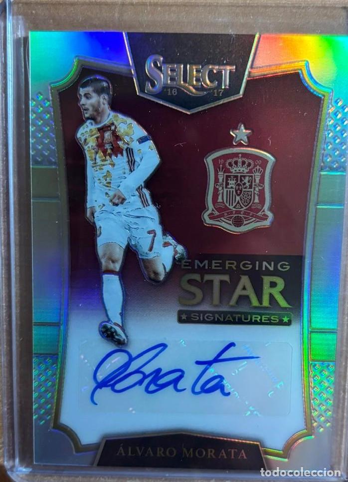 Cromos de f&uacute;tbol: PANINI SELECT SOCCER 2016-2017 16 17 ALVARO MORATA (ESPA&Ntilde;A) AUT&Oacute;GRAFO + NUMERADA /75