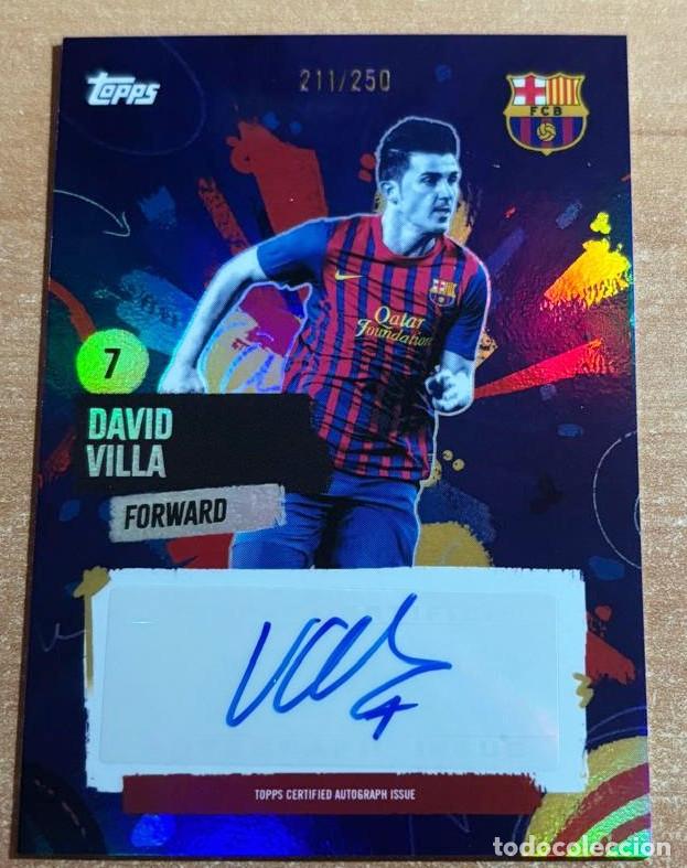 Cromos de f&uacute;tbol: TOPPS TEAM SET FC BARCELONA 2024-2025 24 25 DAVID VILLA AUT&Oacute;GRAFO + NUMERADA /250