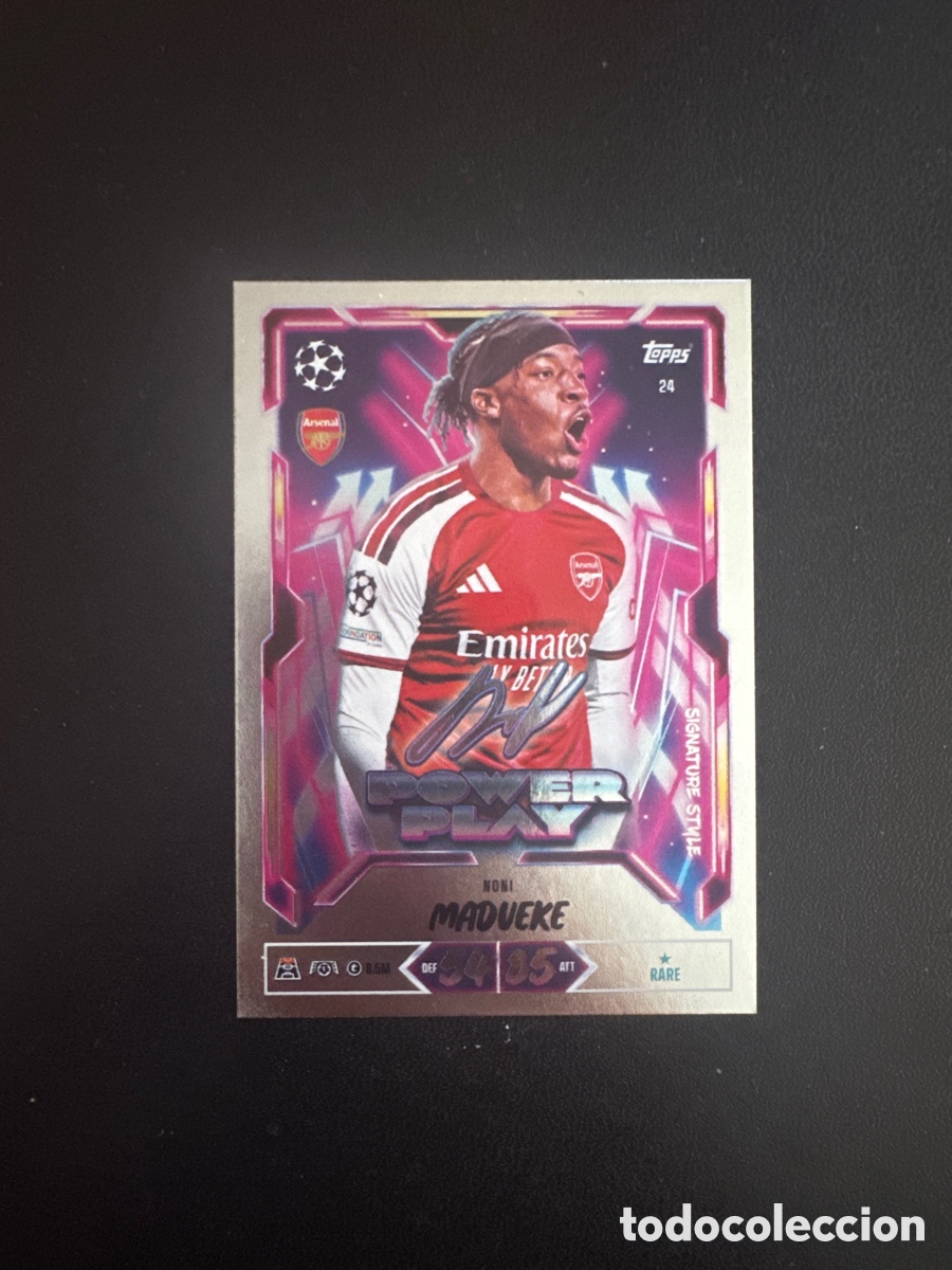 Cromos de f&uacute;tbol: MADUEKE ARSENAL POWER PLAY NUMERO 24 MATCH ATTAX 2026 2027