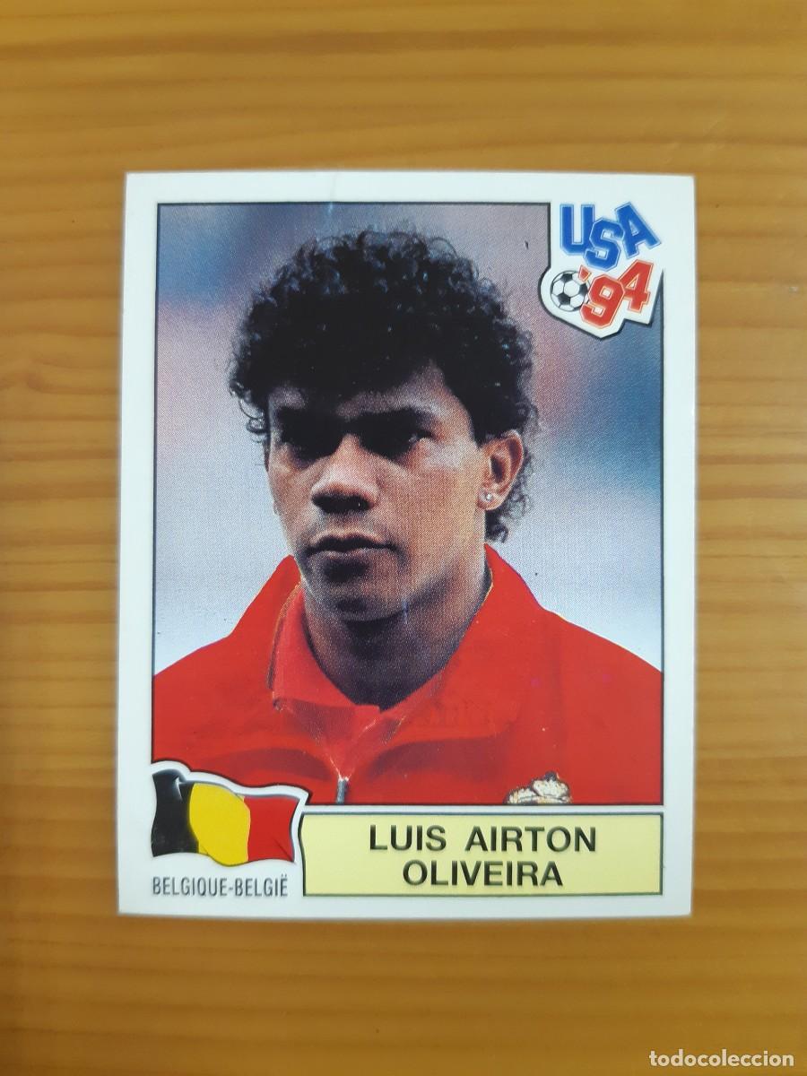 Cromos de f&uacute;tbol: N&deg;393 Luis Airton Oliveira (B&eacute;lgica) Mundial USA 94 PANINI. Nunca pegado