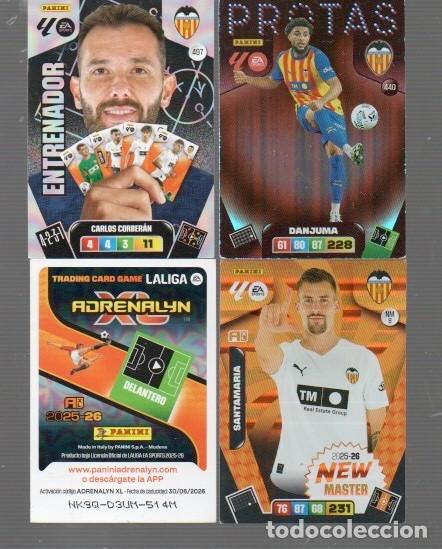 Cromos de f&uacute;tbol: 11 CROMOS DE ADRENALYN XL LA LIGA PANINI A&Ntilde;O 2025/26 DEL VALENCIA