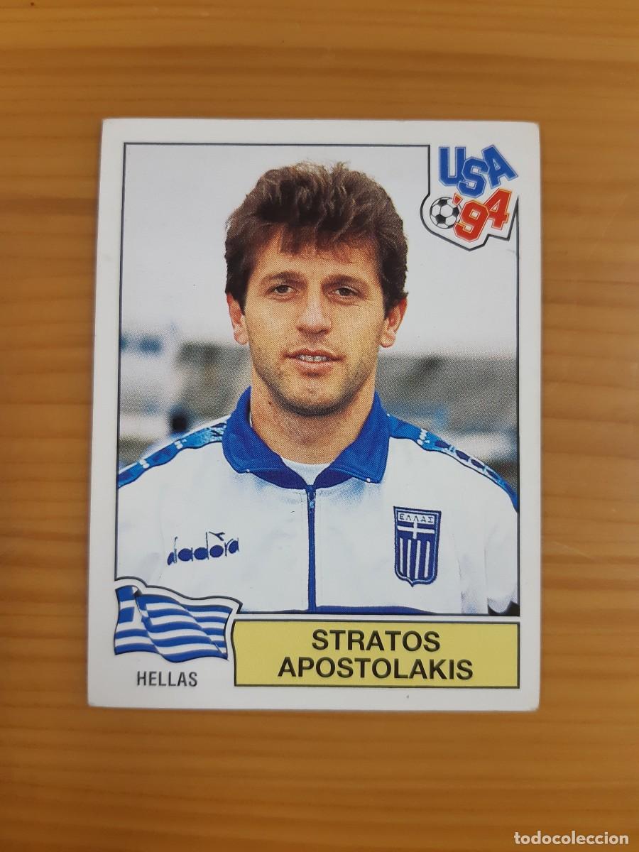Cromos de f&uacute;tbol: N&deg;265 Stratos Apostolakis (Grecia) Mundial USA 94 PANINI. Nunca pegado