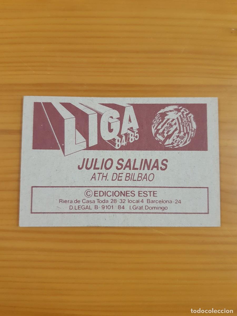 Cromos de f&uacute;tbol: Julio Salinas (Athletic Bilbao) liga 84-85 ESTE. Nunca pegado, sin pegar