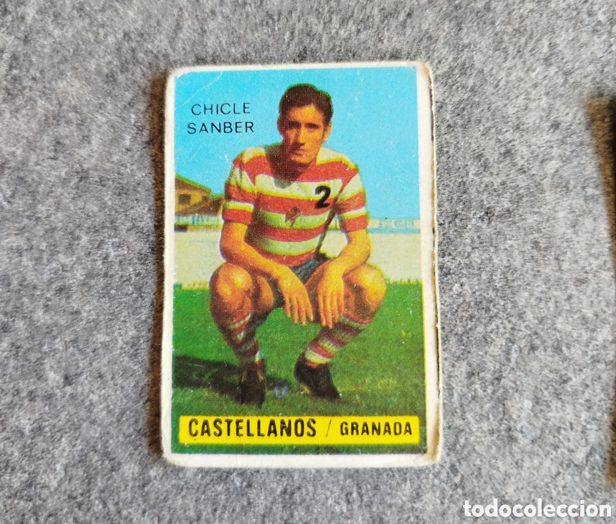 Cromos de f&uacute;tbol: TRASERA EN BLANCO CHICLE SANBER CASTELLANOS GRANADA 74 75 1974 1975 EDICIONES ESTE CROMO