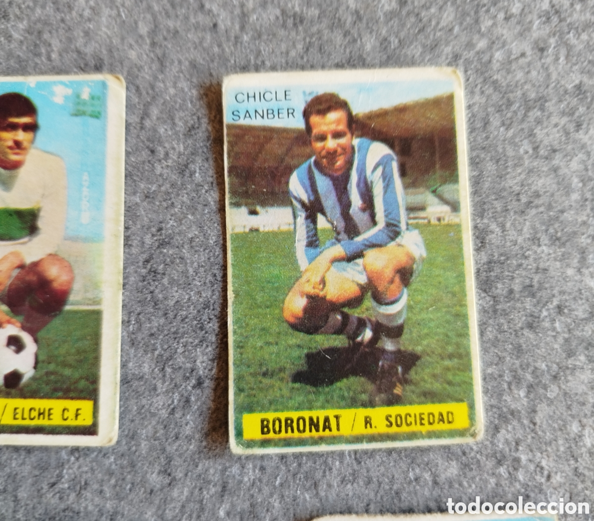 Cromos de f&uacute;tbol: CHICLE SANBER SIN PEGAR BORONAT REAL SOCIEDAD74 75 1974 1975 EDICIONES ESTE CROMO NUEVO NUNCA PEGADO