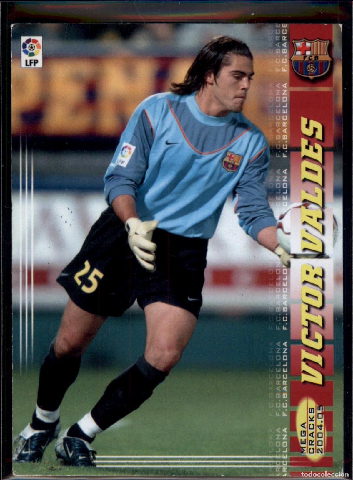 Cromos de f&uacute;tbol: V&iacute;ctor Vald&eacute;s N&ordm; 56 Bar&ccedil;a (Barcelona) La Liga LFP Megacracks 2004 2005 Panini 04 05