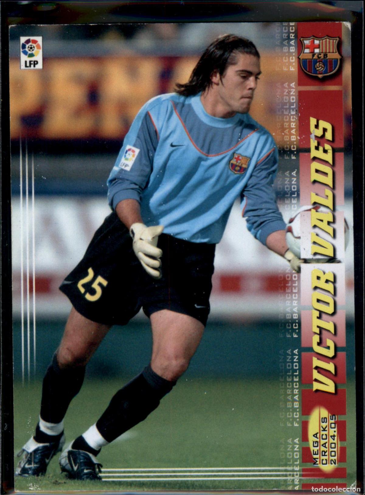 Cromos de f&uacute;tbol: V&iacute;ctor Vald&eacute;s N&ordm; 56 Bar&ccedil;a (Barcelona) La Liga LFP Megacracks 2004 2005 Panini 04 05