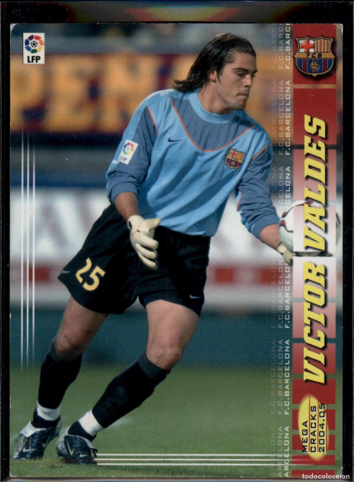 Cromos de f&uacute;tbol: V&iacute;ctor Vald&eacute;s N&ordm; 56 Bar&ccedil;a (Barcelona) La Liga LFP Megacracks 2004 2005 Panini 04 05