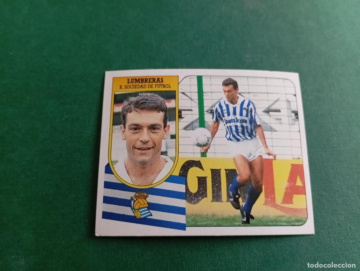 Figurine di Calcio: Liga Este 1991 1992 91 92 REAL SOCIEDAD LUMBRERAS NUNCA PEGADO