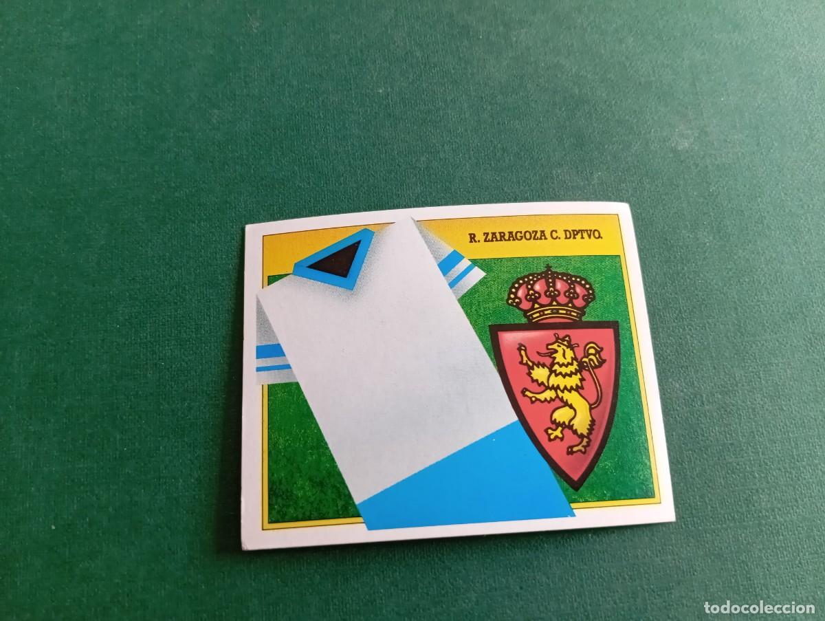Figurine di Calcio: Liga Este 1991 1992 91 92 REAL ZARAGOZA UNIFORME Y ESCUDO NUNCA PEGADO