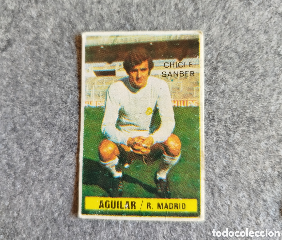 Cromos de f&uacute;tbol: CHICLE SANBER SIN PEGAR AGUILAR REAL MADRID 74 75 1974 1975 EDICIONES ESTE CROMO NUEVO NUNCA PEGADO
