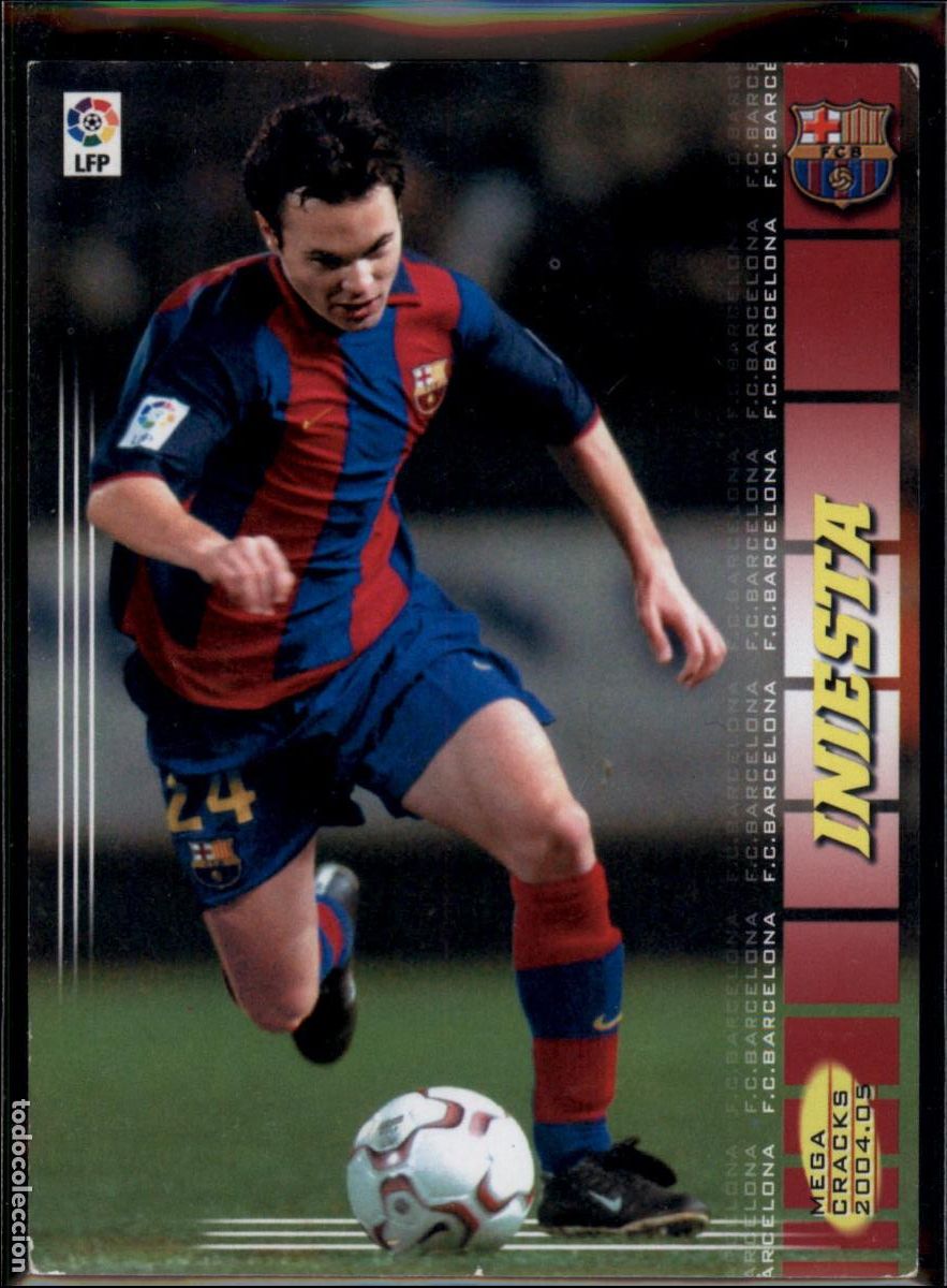 Cromos de f&uacute;tbol: Iniesta N&ordm; 67 Bar&ccedil;a (Barcelona) La Liga LFP Megacracks 2004 2005 Panini 04 05