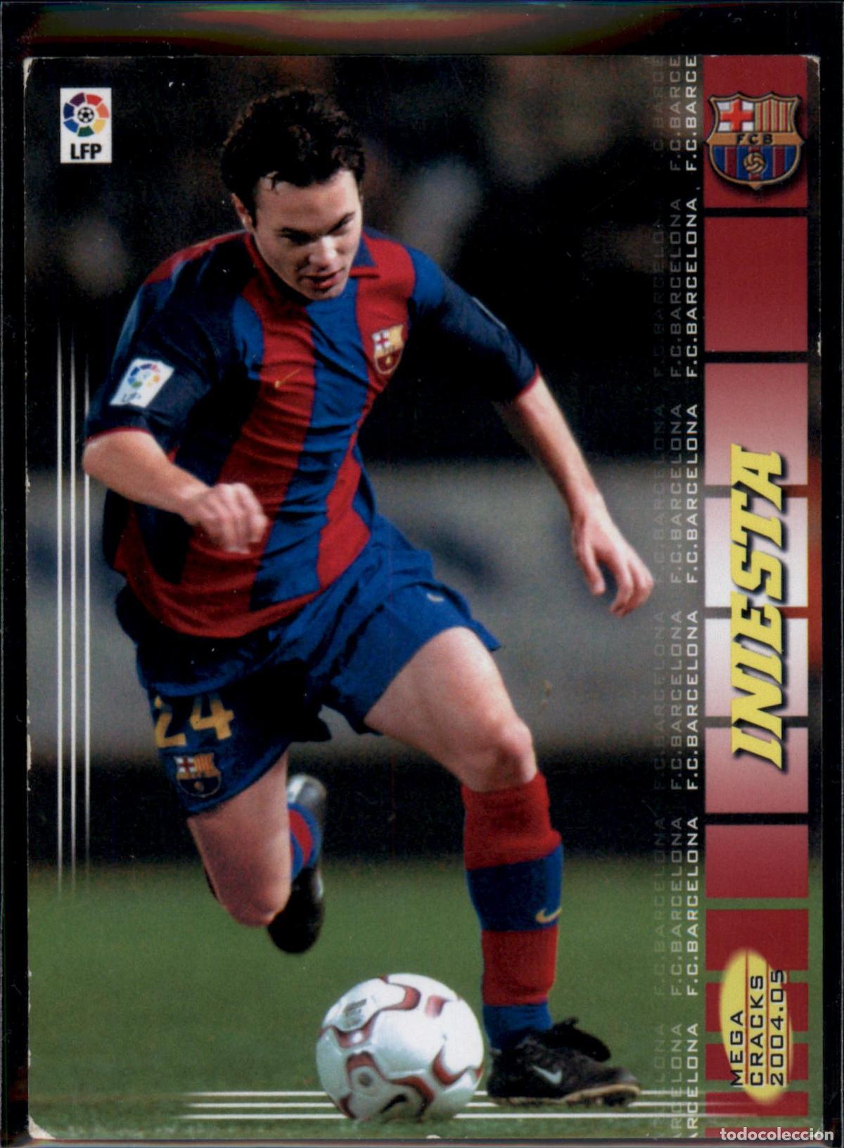 Cromos de f&uacute;tbol: Iniesta N&ordm; 67 Bar&ccedil;a (Barcelona) La Liga LFP Megacracks 2004 2005 Panini 04 05