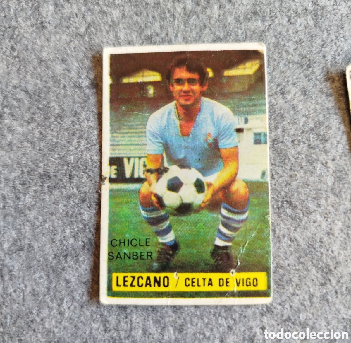 Cromos de f&uacute;tbol: CHICLE SANBER DESPEGADO LEZCANO CELTA DE VIGO 74 75 1974 1975 EDICIONES ESTE CROMO