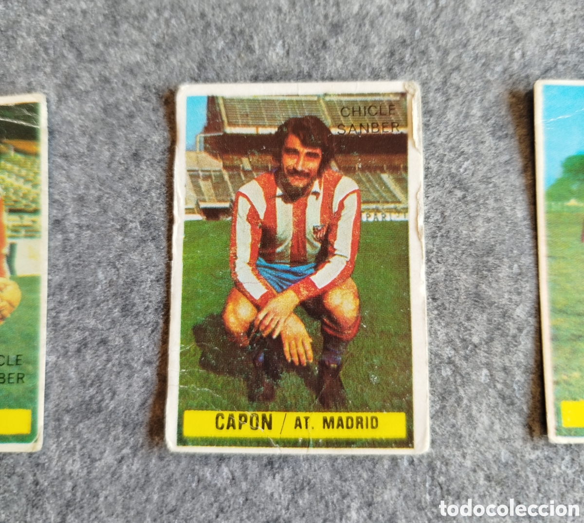 Cromos de f&uacute;tbol: TRASERA EN BLANCO CHICLE SANBER CAP&Oacute;N ATL&Eacute;TICO DE MADRID 74 75 1974 1975 EDICIONES ESTE CROMO