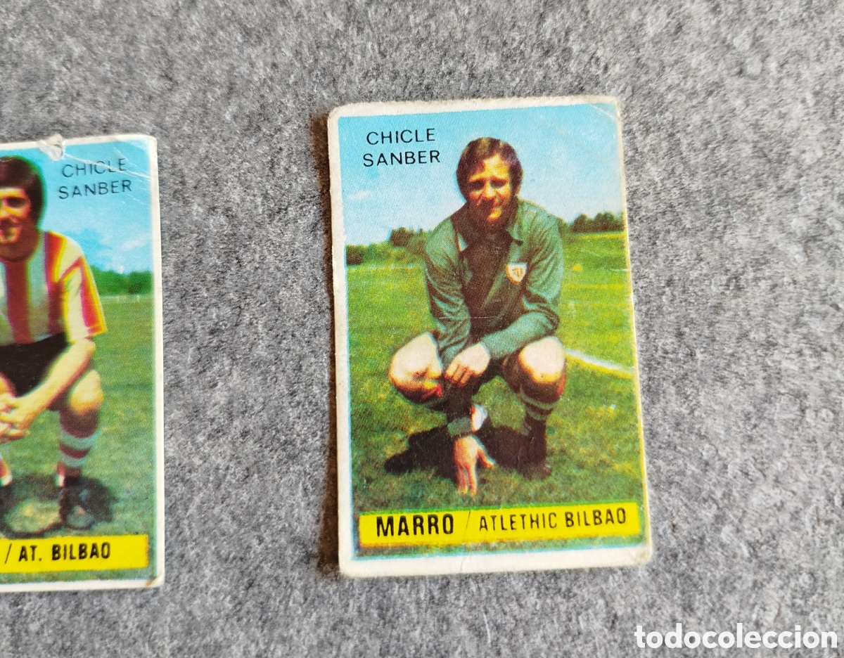 Cromos de f&uacute;tbol: CHICLE SANBER SIN PEGAR MARRO ATHLETIC CLUB DE BILBAO 74 75 1974 1975 CROMO NUEVO NUNCA PEGADO