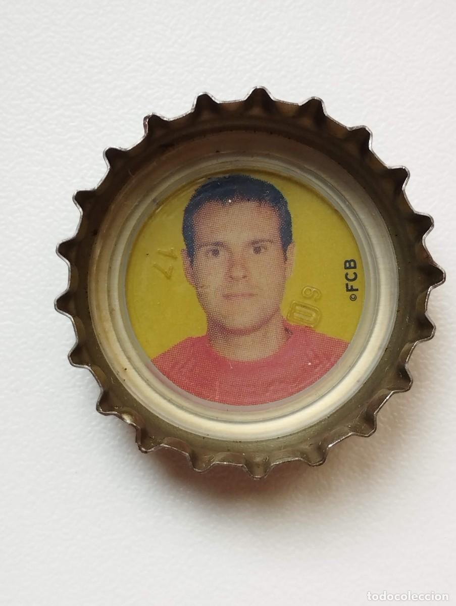 Cromos de f&uacute;tbol: CHAPA, TAPA CORONA COCA COLA - CAPS - TAPON - FC BARCELONA 2005 FONDO AMARILLO ALBERT JORQUERA
