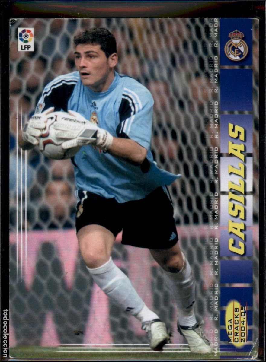 Cromos de f&uacute;tbol: Casillas N&ordm; 164 Real Madrid La Liga LFP Megacracks 2004 2005 Panini 04 05