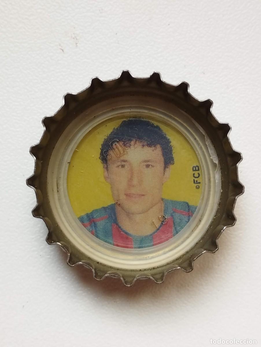 Cromos de f&uacute;tbol: CHAPA, TAPA CORONA COCA COLA - CAPS - TAPON - FC BARCELONA 2005 FONDO AMARILLO MARK VAN BOMMEL