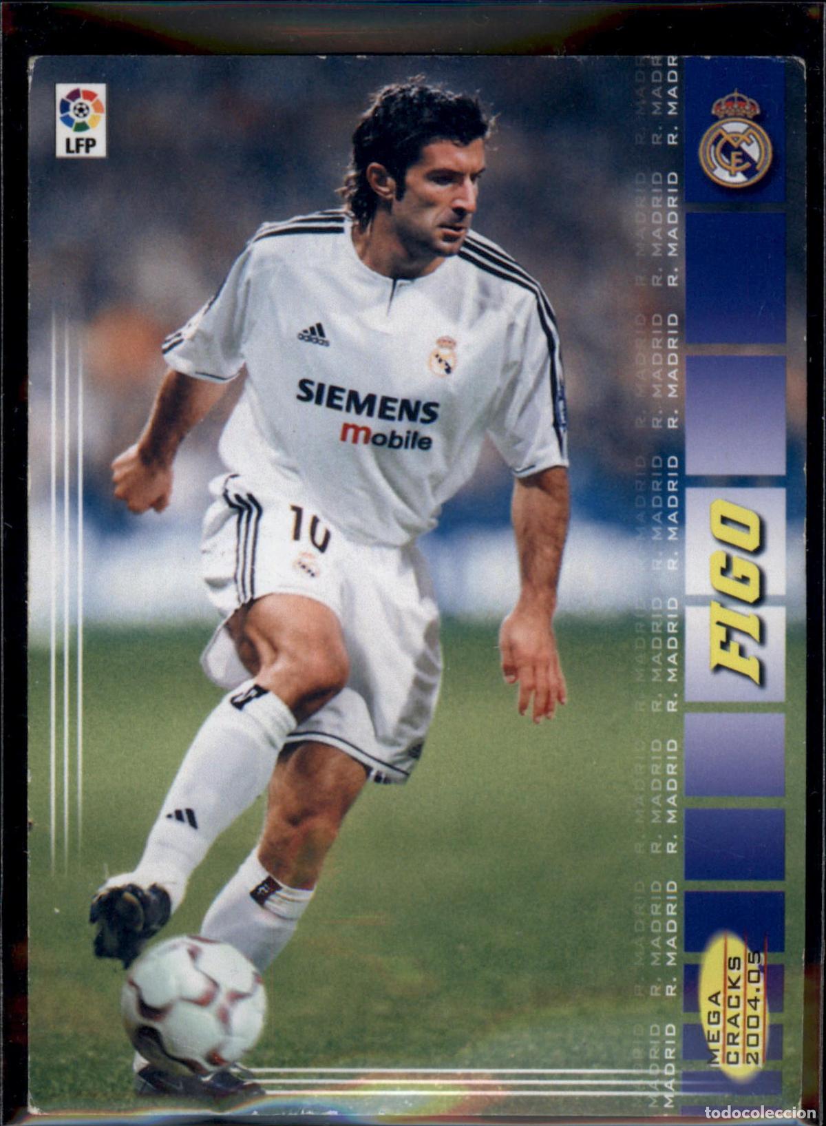 Cromos de f&uacute;tbol: Figo N&ordm; 176 Real Madrid La Liga LFP Megacracks 2004 2005 Panini 04 05
