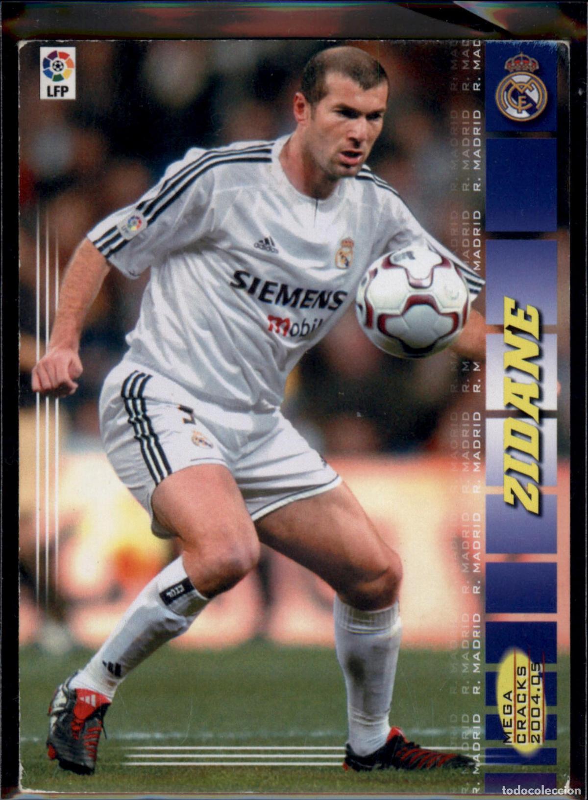 Cromos de f&uacute;tbol: Zidane N&ordm; 177 Real Madrid La Liga LFP Megacracks 2004 2005 Panini 04 05