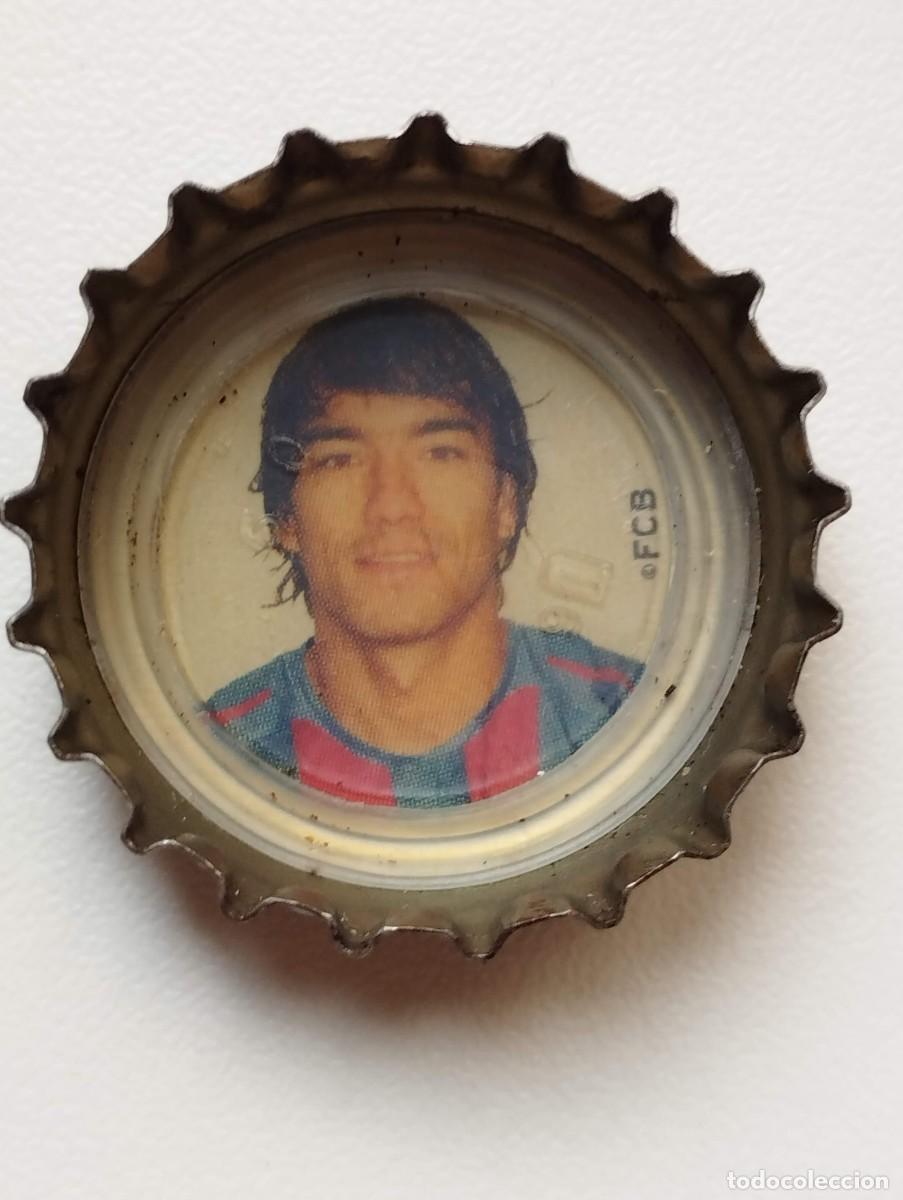 Figurine di Calcio: CHAPA, TAPA CORONA COCA COLA - CAPS - TAPON - FC BARCELONA 2005 FONDO BLANCO VAN BRONCKHORST