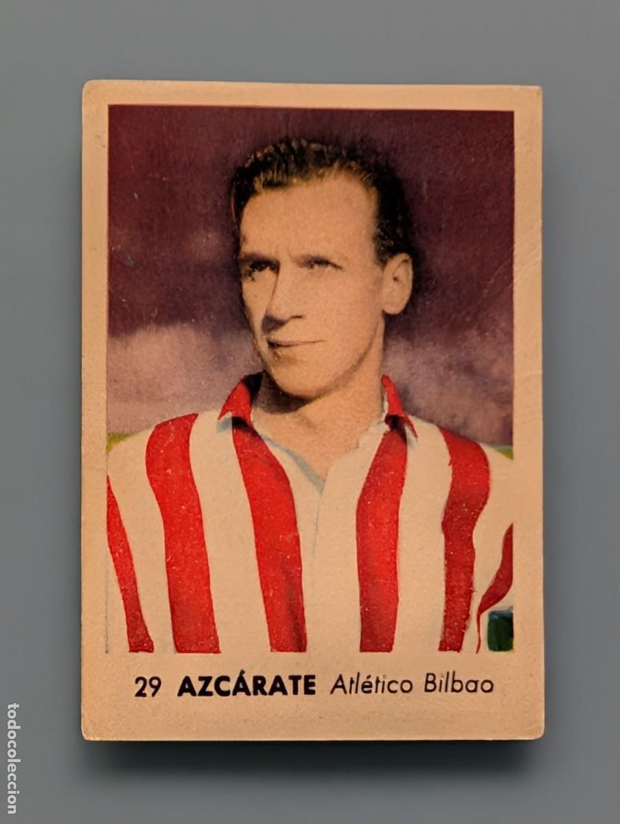 Cromos de f&uacute;tbol: DIFICIL CROMO RARE CARD AZCARATE ATHLETIC ATLETICO BILBAO ED RUIZ ROMERO 1955 1955/56 1956 VIZCAYA