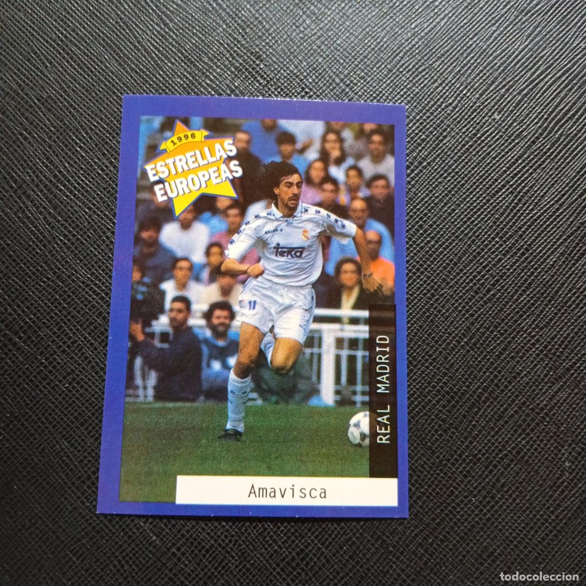 Cromos de f&uacute;tbol: 5 AMAVISCA REAL MADRID PANINI ESTRELLAS EUROPEAS 1996 CROMO FUTBOL 96 - A33 PG27 B