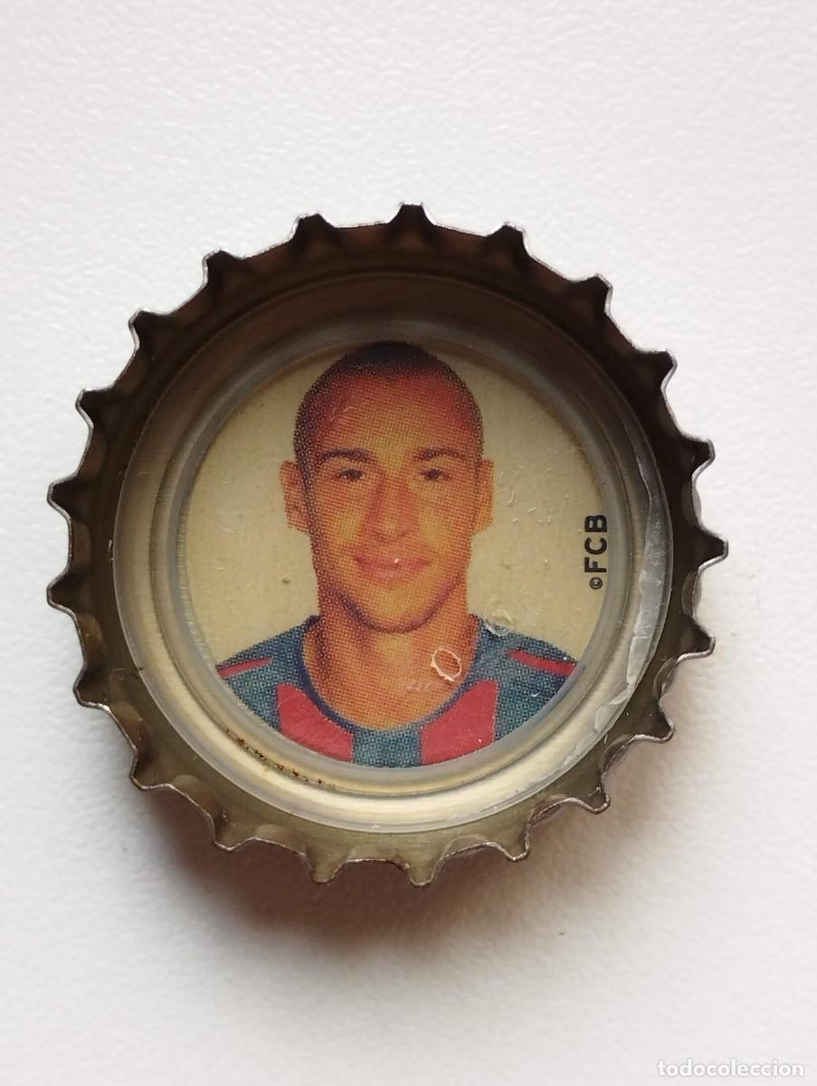 Cromos de f&uacute;tbol: CHAPA, TAPA CORONA COCA COLA - CAPS - TAPON - FC BARCELONA 2005 FONDO BLANCO HENRIK LARSSON