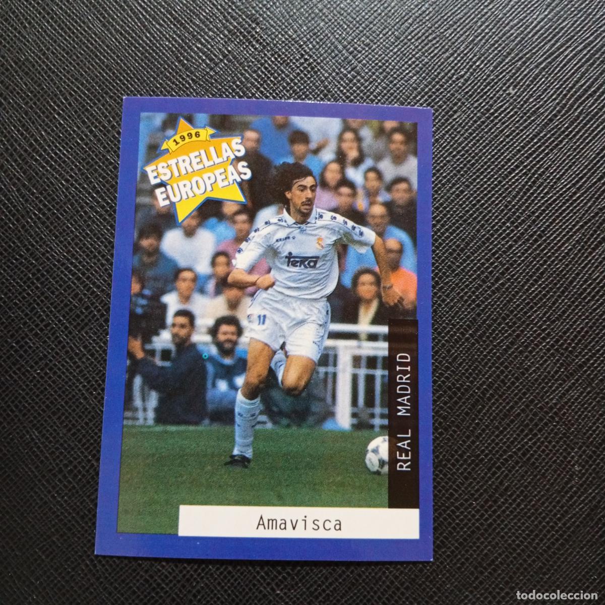 Cromos de f&uacute;tbol: 5 AMAVISCA REAL MADRID PANINI ESTRELLAS EUROPEAS 1996 CROMO FUTBOL 96 - A33 PG28 B