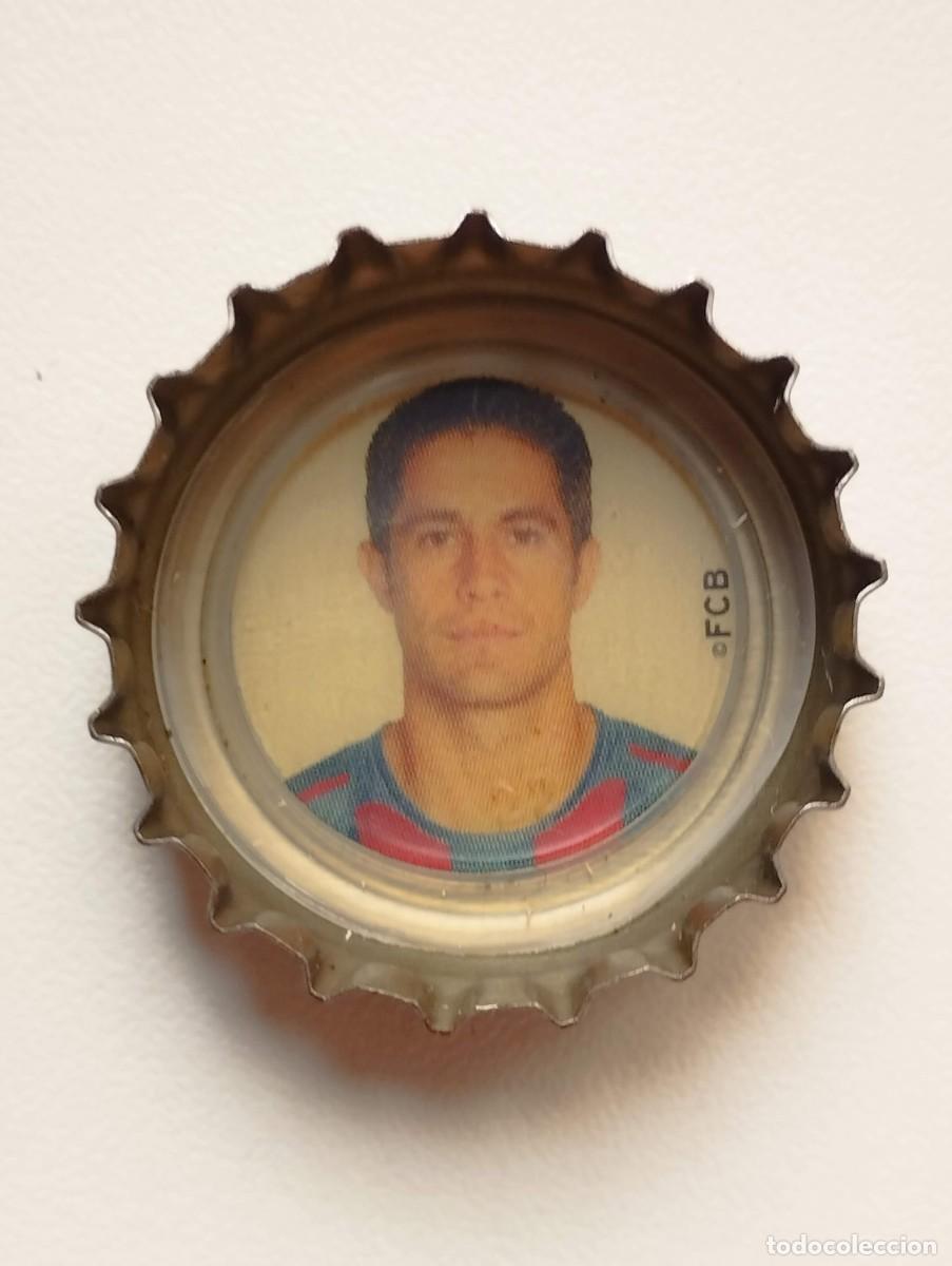 Cromos de f&uacute;tbol: CHAPA, TAPA CORONA COCA COLA - CAPS - TAPON - FC BARCELONA 2005 FONDO BLANCO SYLVINHO