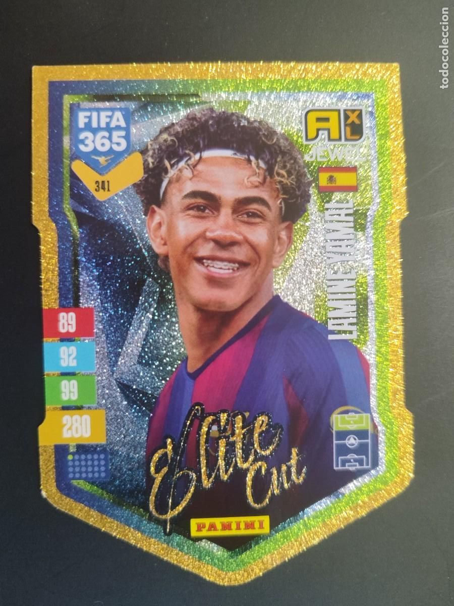 Cromos de f&uacute;tbol: ADRENALYN XL FIFA 365 2027 CARD ELITE CUT LAMINE YAMAL FC BARCELONA # 341 PANINI