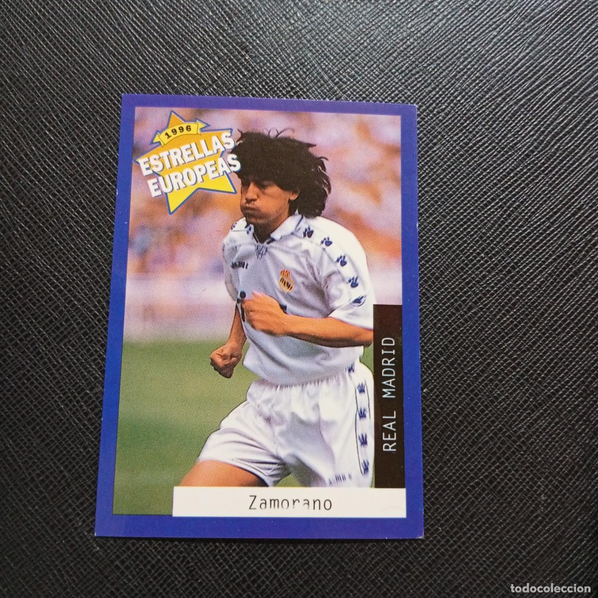 Cromos de f&uacute;tbol: 6 ZAMORANO REAL MADRID PANINI ESTRELLAS EUROPEAS 1996 CROMO FUTBOL 96 - A33 PG27
