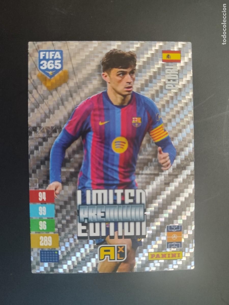 Cromos de f&uacute;tbol: ADRENALYN XL FIFA 365 2027 CARD LIMITED EDITION PREMIUM PEDRI FC BARCELONA # PANINI