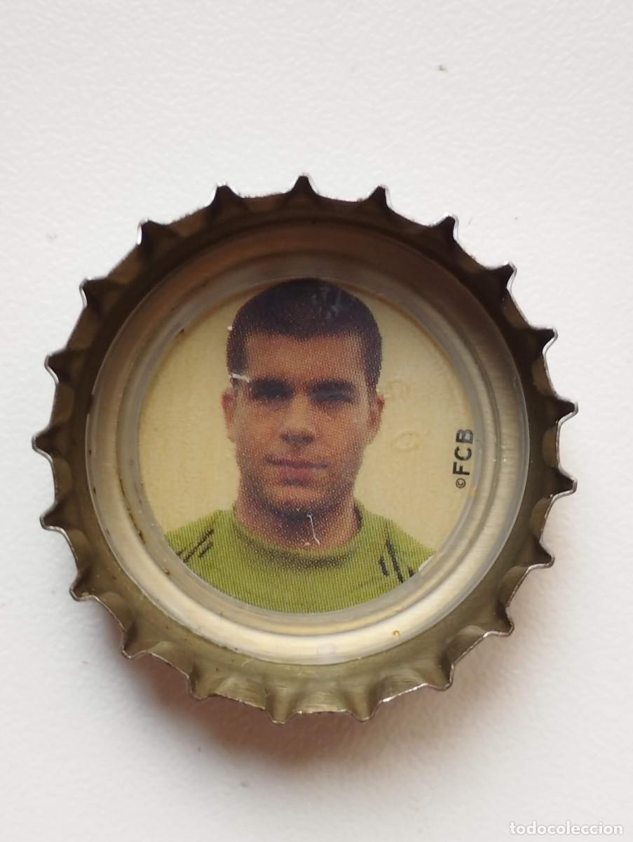 Cromos de f&uacute;tbol: CHAPA, TAPA CORONA COCA COLA - CAPS - TAPON - FC BARCELONA 2005 FONDO BLANCO RUBEN IVAN MARTINEZ