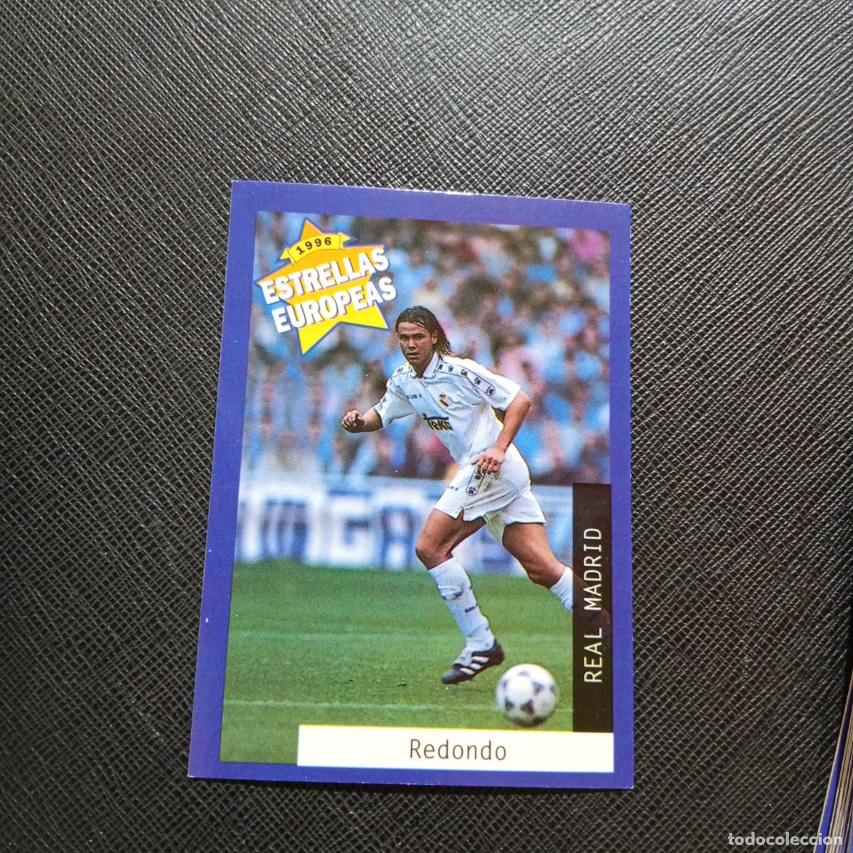 Figurine di Calcio: 3 REDONDO REAL MADRID PANINI ESTRELLAS EUROPEAS 1996 CROMO FUTBOL 96 - A33 PG28 B