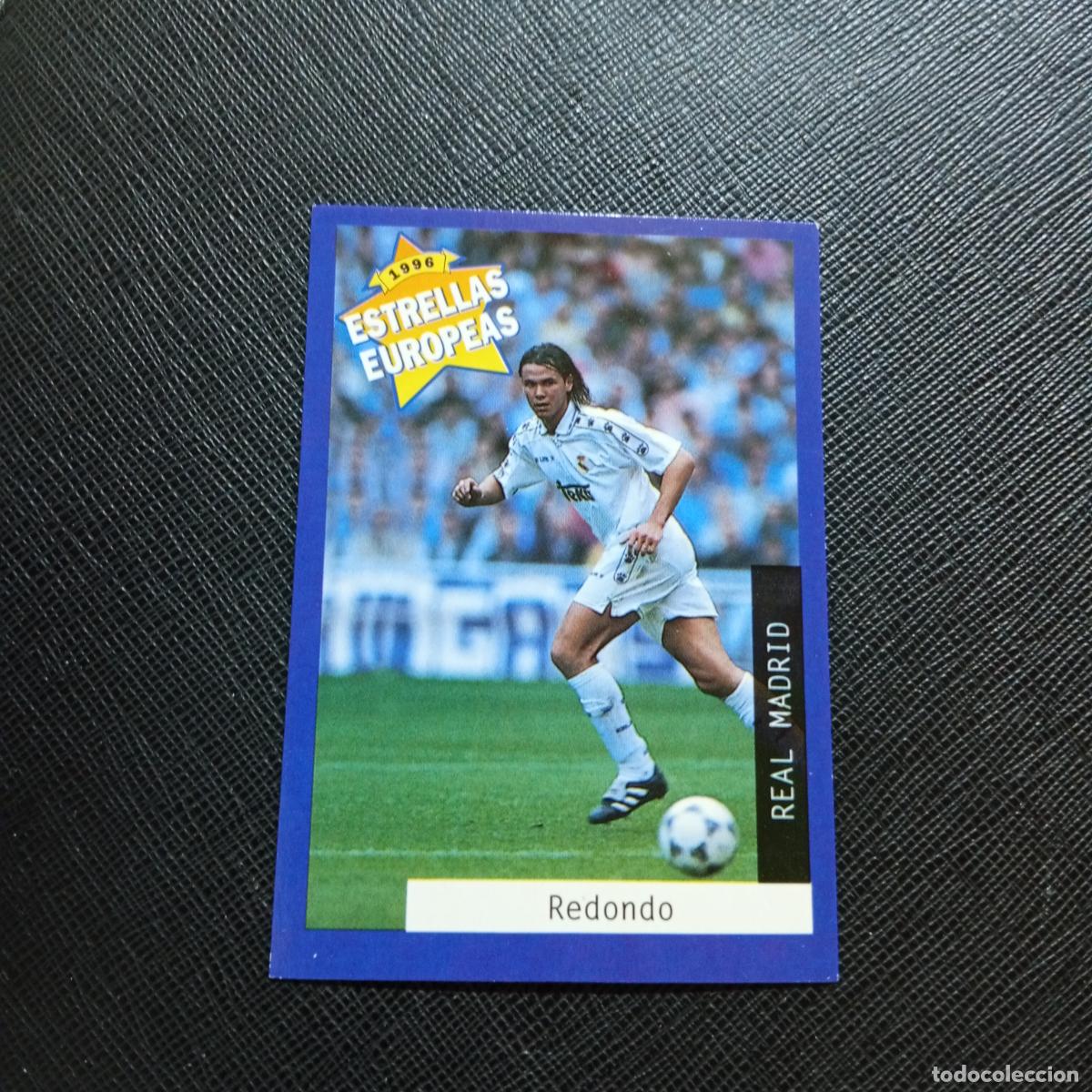 Figurine di Calcio: 3 REDONDO REAL MADRID PANINI ESTRELLAS EUROPEAS 1996 CROMO FUTBOL 96 - A33 PG29