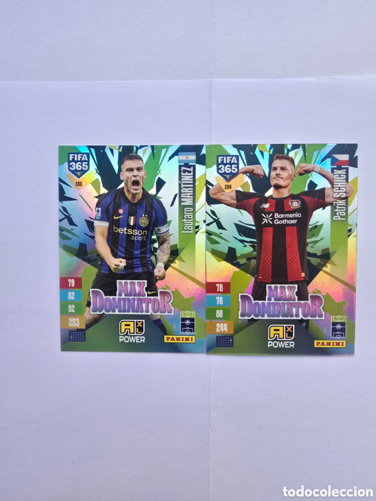 Cartes &agrave; collectionner de Football: Lote 2 cartas Max Dominator Power | Lautaro Mart&iacute;nez y Patrik Schick | FIFA 365 Adrenalyn XL 2026/27