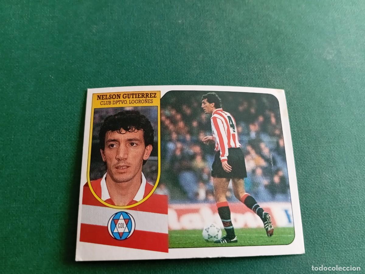 Figurine di Calcio: Liga Este 1991 1992 91 92 LOGRO&Ntilde;&Eacute;S NELSON GUTIERREZ NUNCA PEGADO