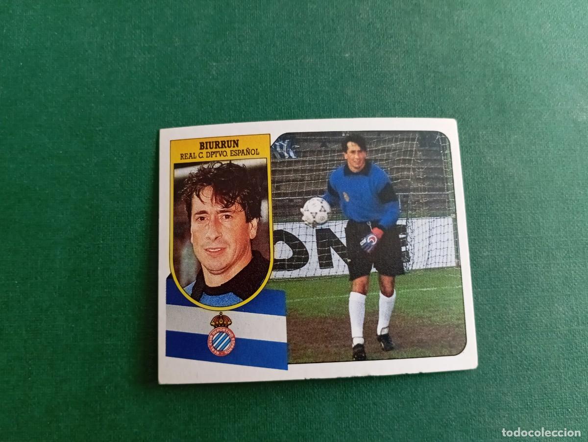 Cromos de f&uacute;tbol: Liga Este 1991 1992 91 92 RCD ESPA&Ntilde;OL BIURRUN NUNCA PEGADO
