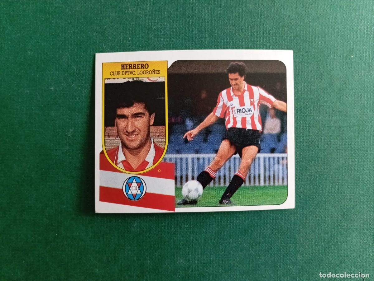 Cromos de f&uacute;tbol: Liga Este 1991 1992 91 92 LOGRO&Ntilde;&Eacute;S HERRERO NUNCA PEGADO